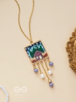 Damya - The Dreamhouse Heaven - Golden Embellished Hand Embroidered Neckpiece