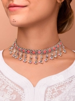 SUNKISSED BLOOM - EMBELLISHED OXIDISED NECKPIECE
