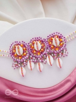 DRAPA - OCEAN MELODY BLOSSOMS - SHELL AND BEADS EMBROIDERED NECKLACE