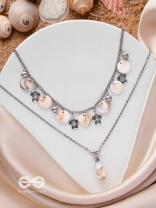 SEASIDE SECRETS - OXIDISED EMBELLISHED MULTILAYER NECKPIECE