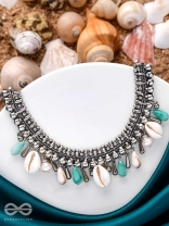 SEASCAPE TINSELS - OXIDISED EMBELLISHED NECKPIECE