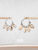 MERMAID'S SHELL MAGIC - SILVER HOOP EARRINGS