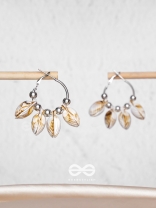 MERMAID'S SHELL MAGIC - SILVER HOOP EARRINGS