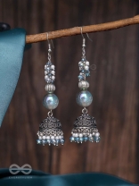 Dreamy Skies - Oxidised Beaded Earrings