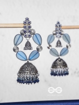 Mystical Skylight - Statement Oxidised Jhumka Earrings