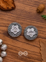 BLOSSOM SPINS - OXIDISED STUD EARRINGS