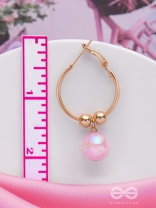 THE PINK CHAMPAGNE - GOLDEN HOOP EARRINGS