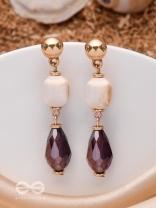 LUSTRE OF DUSK - GOLDEN EMBELLISHED EARRINGS