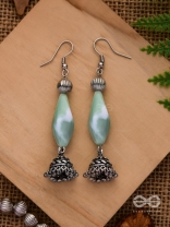 THE MEADOW MELODY - OXIDISED JHUMKA EARRINGS