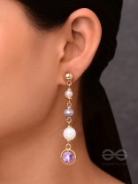THE CELESTIAL SPINS - GOLDEN EMBELLISHED EARRINGS