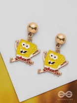 SPONGEBOB SQUAREGEMS - GOLDEN EMBELLISHED EARRINGS