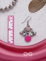 Rosy Tinkles - Enamelled Oxidised Earrings