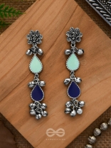 Rainy Day Delights - Silver Enamelled Earrings