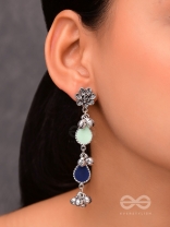 Rainy Day Delights - Silver Enamelled Earrings