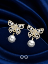 FLY HIGH BUTTERFLY - GOLDEN EMBELLISHED EARRINGS