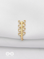 LEAF OUT BEAUTY - GOLDEN CZ NOSERING (NON-PIERCING)