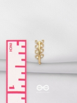 LEAF OUT BEAUTY - GOLDEN CZ NOSERING (NON-PIERCING)