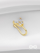THE BUTTERFLY BLESSING - GOLDEN CZ NOSERING (NON-PIERCING)
