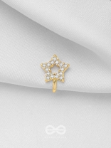SPARKLIN' STAR - GOLDEN CZ NOSERING