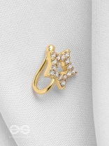 SPARKLIN' STAR - GOLDEN CZ NOSERING