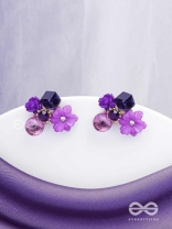 LILAC LOVEBUDS - GOLDEN EMBELLISHED STUD EARRINGS
