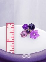 LILAC LOVEBUDS - GOLDEN EMBELLISHED STUD EARRINGS