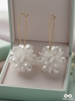 A WINTER ROSE - GOLDEN FLORAL EARRINGS