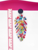 THE TROPICAL LEAFLETS - MULTICOLOR ACRYLIC EARRINGS