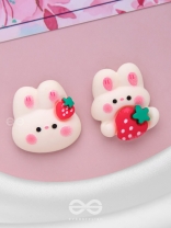 BUNNIES 'N BERRIES - MISMATCHED ACRYLIC EARRINGS