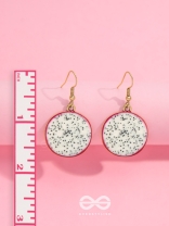 THE DRAGONFRUIT DELICACY - GOLDEN EMBELISHED EARRINGS