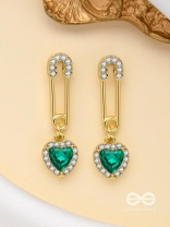 SAFELY IN LOVE - GOLDEN EMBELLISHED EARRINGS