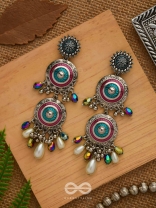 Splash Of Spectrum - Statement Oxidised Earrings