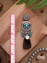 The Infinity Swirls - Enamelled Oxidised Earrings