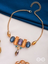 The Legendary Stones - Embellished Golden Embellished Neckpiece