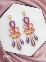 The Radiant Cascade - Golden Embellished Earrings