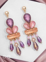 The Radiant Cascade - Golden Embellished Earrings