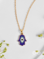 Guardian Palm - Golden Enamelled Pendant With Anti-Tarnish Coating