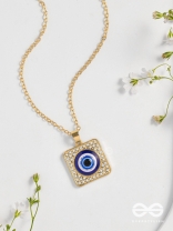 Gaze Of Magic - Golden Embellished Pendant With Anti-Tarnish Coating