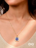 Gaze Of Magic - Golden Embellished Pendant With Anti-Tarnish Coating