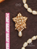 Kanaka - The Gleaming Blossoms - Beads, Shells And Pearl Drops Hand Embroidered Earrings