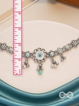 The Sky Bouquet- Enamelled Oxidised Neckpiece