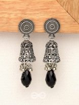 The Midnight Magic- Statement Oxidized Earrings 