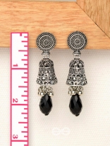 The Midnight Magic- Statement Oxidized Earrings 