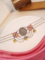 The Vibrant Splash- Enamelled Oxidised Neckpiece