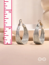 Spiral Strands - Statement Silver Hoop Earrings 