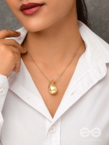 Radiant Raindrop - Statement Golden Pendant With Anti-Tarnish Coating