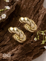 Dreamer'S Luster - Statement Golden Earrings