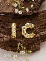 Dreamer'S Luster - Statement Golden Earrings