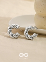 Dreamer's Luster - Statement Silver Earrings