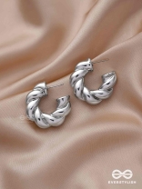 Dreamer's Luster - Statement Silver Earrings